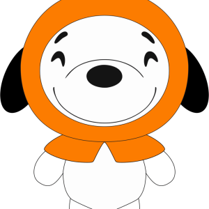 Orange Snoopy Keychain (5in)