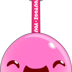 Radiant Pink Slime Keychain (5in)